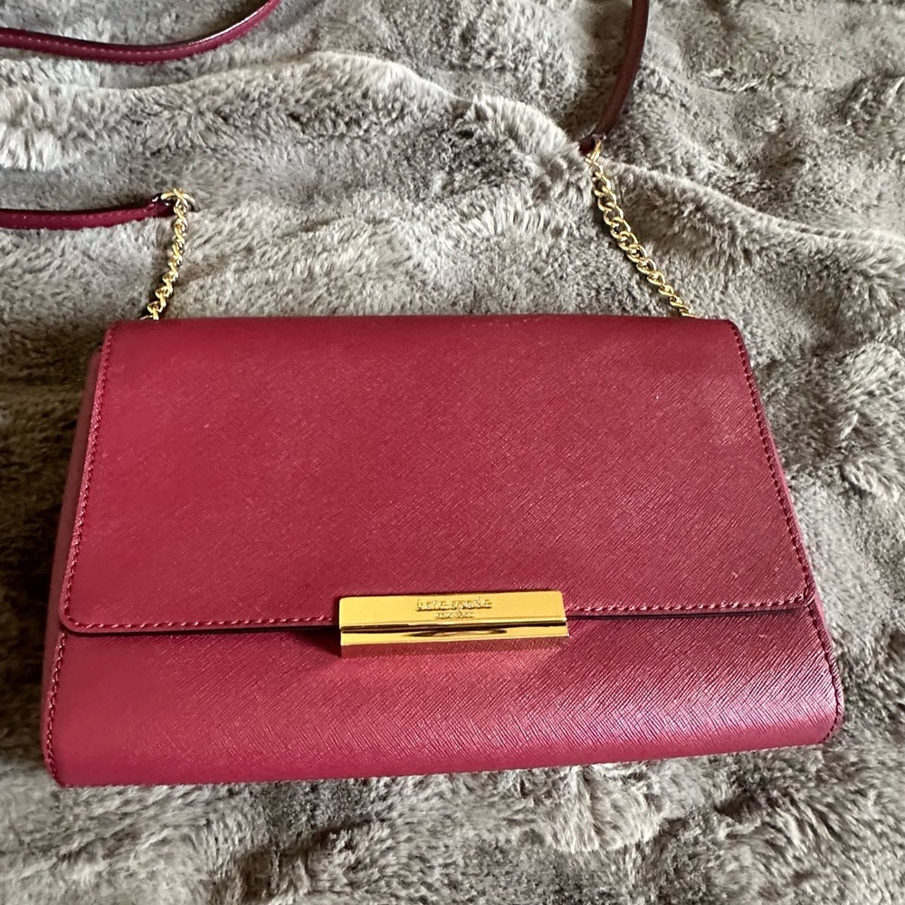 Kate Spade Medium Flap Crossbody- blackberry/red wine color- Size OS